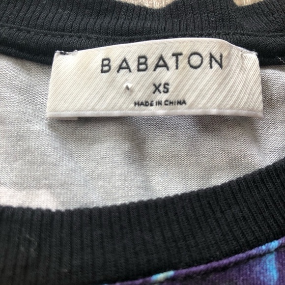 Aritzia Babaton Floral Print Top in Black Size XS - Picture 6 of 11